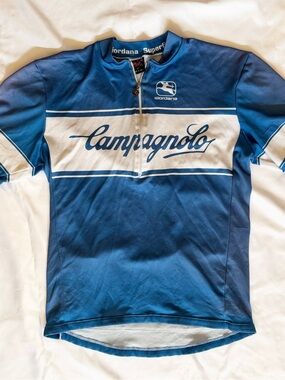 Vintage Blue Campagnolo Cycling Jersey